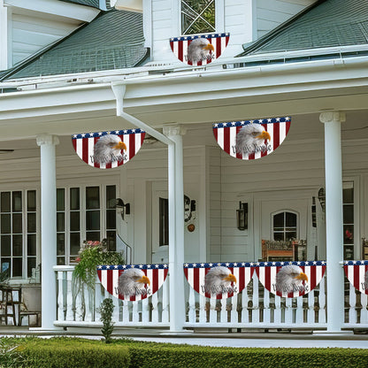 Patriotic Eagle We The People American Non-Pleated Fan Flag MLN3305FL