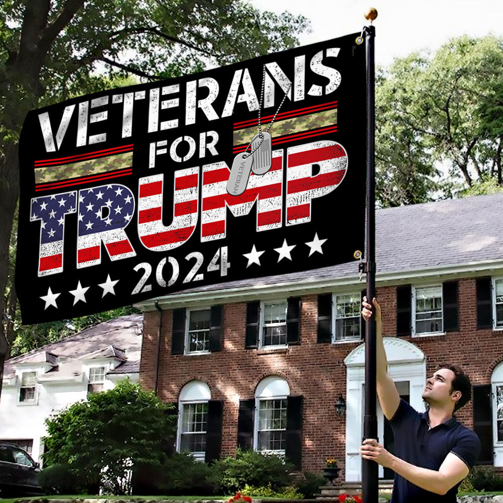 Veterans For Trump 2024 Grommet Flag TQN3522GF