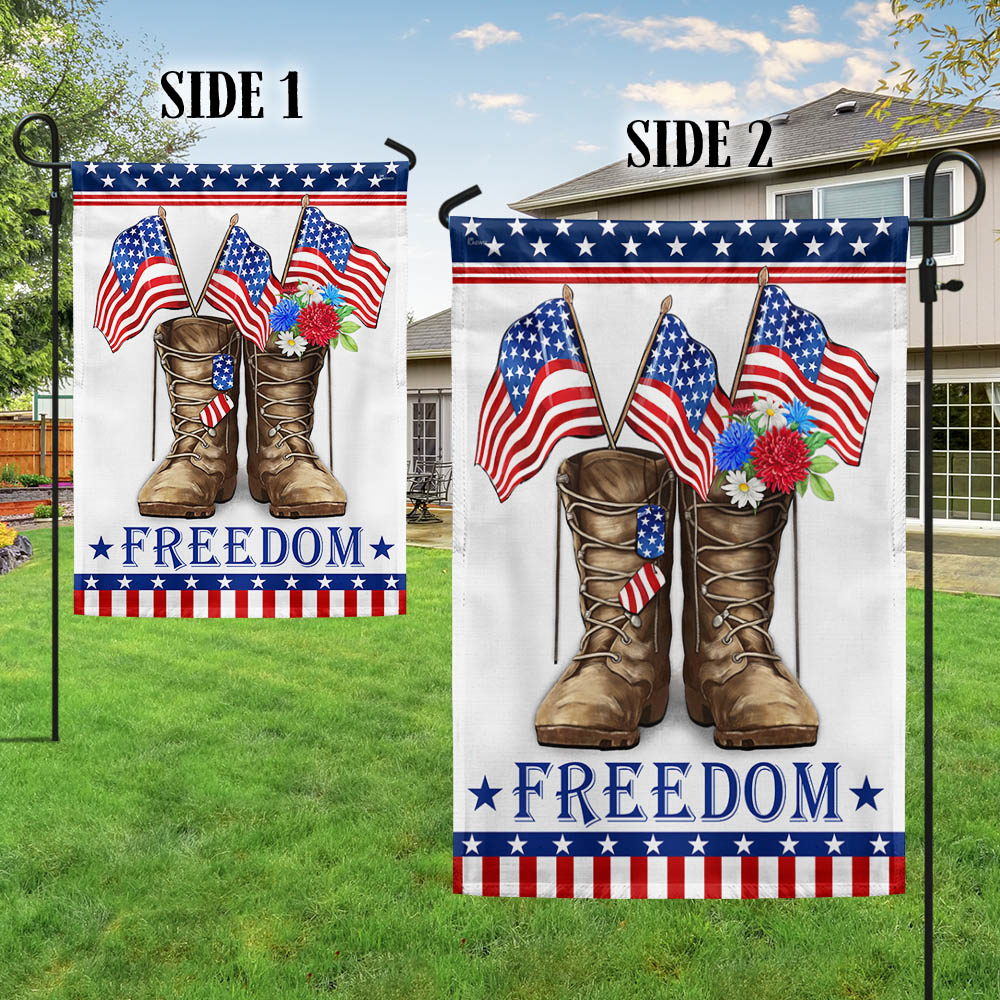 Flagwix American Flag - Veteran Boots Freedom Independence Day Patriotic Flag MLN1422F